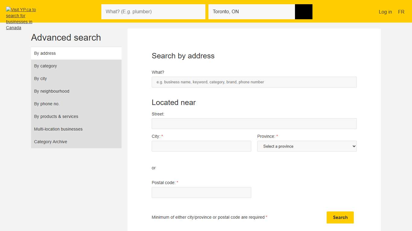 Business Lookup by Address & Postal Code YellowPages.ca